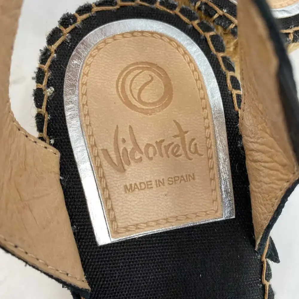 Vidoreta Black Suede Espadrille Wedges | Size 38EU